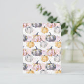 Wasserfarbenkürbis Postkarte (Stehend Vorderseite)