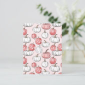 Wasserfarbenkürbis Postkarte (Stehend Vorderseite)