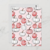 Wasserfarbenkürbis Postkarte (Vorne/Hinten)