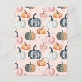 Wasserfarbenkürbis Postkarte