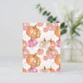 Wasserfarbenkürbis Postkarte (Stehend Vorderseite)