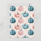 Wasserfarbenkürbis Postkarte (Vorne/Hinten)
