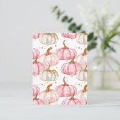 Wasserfarbenkürbis Postkarte (Stehend Vorderseite)