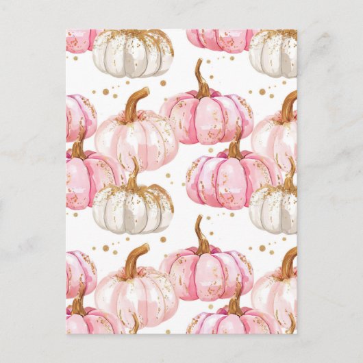 Wasserfarbenkürbis Postkarte (Vorderseite)