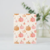 Wasserfarbenkürbis Postkarte (Stehend Vorderseite)