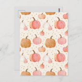 Wasserfarbenkürbis Postkarte (Vorne/Hinten)