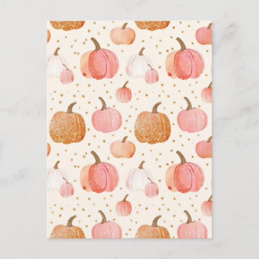 Wasserfarbenkürbis Postkarte (Vorderseite)