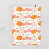 Wasserfarbenkürbis Postkarte (Vorne/Hinten)