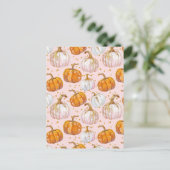 Wasserfarbenkürbis Postkarte (Stehend Vorderseite)