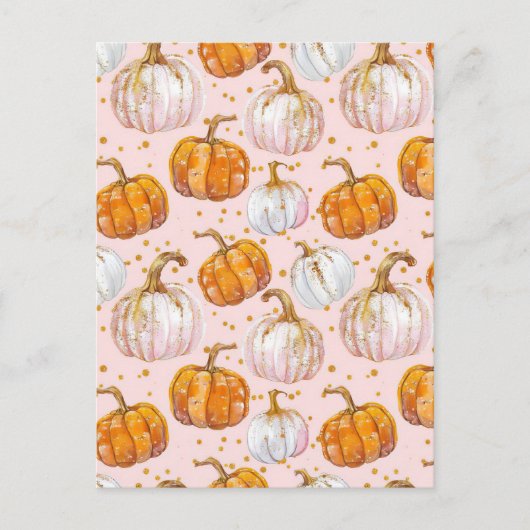 Wasserfarbenkürbis Postkarte (Vorderseite)