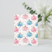 Wasserfarbenkürbis Postkarte (Stehend Vorderseite)