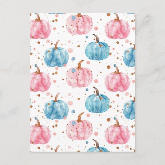 Wasserfarbenkürbis Postkarte (Vorderseite)