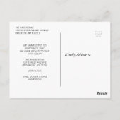 Wasserfarbenkürbis Postkarte (Rückseite)