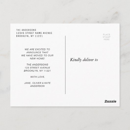 Wasserfarbenkürbis Postkarte (Rückseite)