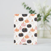 Wasserfarbenkürbis Postkarte (Stehend Vorderseite)