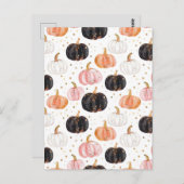 Wasserfarbenkürbis Postkarte (Vorne/Hinten)