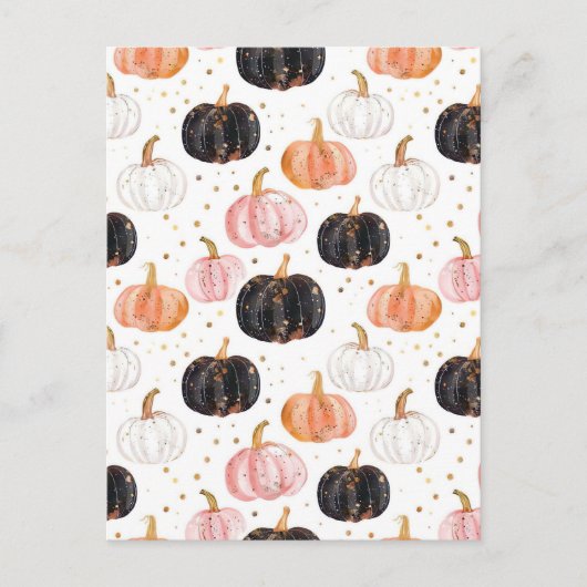 Wasserfarbenkürbis Postkarte (Vorderseite)