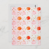 Wasserfarbenkürbis Postkarte (Vorne/Hinten)