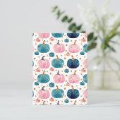 Wasserfarbenkürbis Postkarte (Stehend Vorderseite)