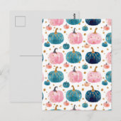 Wasserfarbenkürbis Postkarte (Vorne/Hinten)