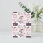 Wasserfarbenkürbis Postkarte (Stehend Vorderseite)