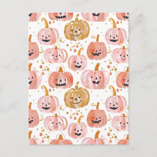 Wasserfarbenkürbis Postkarte (Vorderseite)