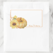 Wasserfarbenkürbis Rechteckiger Aufkleber (Tasche)