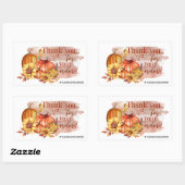 Wasserfarbenkürbis Rechteckiger Aufkleber (Blatt)