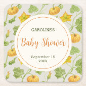 Wasserfarbenkürbis Rechteckiger Pappuntersetzer (Vorderseite)