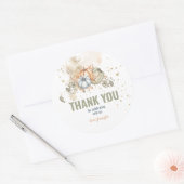 Wasserfarbenkürbis Runder Aufkleber (Umschlag)