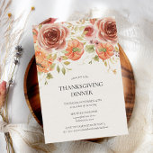 Wasserfarbenkürbis Rustikales Erntedank Dinner Einladung