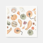 Wasserfarbenkürbis Serviette (Vorderseite)