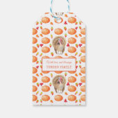 Wasserfarbenkürbis Türkei Pattern Erntedank Geschenkanhänger (Rückseite)