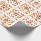 Wasserfarbenkürbis Türkei Pattern Erntedank Geschenkpapier (Ecke)