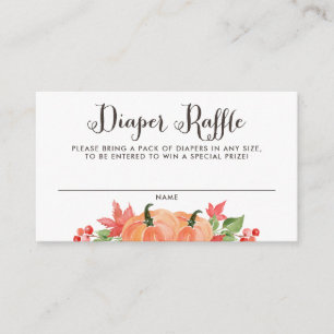 Wasserfarbenkürbis und Ahorn-Blätter Windelwindeln Begleitkarte