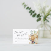 Wasserfarbenkürbis: Windelkarte Visitenkarte (Stehend Vorderseite)