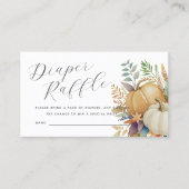 Wasserfarbenkürbis: Windelkarte Visitenkarte (Vorderseite)