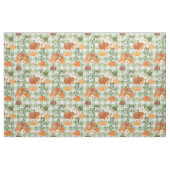 Wasserfarbenkürbis zu Green Gingham Stoff (Fat Quarter (45,7 x 55,9 cm))