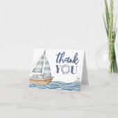 Wasserfarbenküste Nautischer Ozean Dankeskarte (Vorderseite)