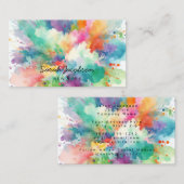 Wasserfarbenlackierte Explosion Regenbogen farbig Visitenkarte (Vorne/Hinten)