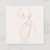 Wasserfarbenlady Handmade Schmuck Ohrringe Anzeige Quadratische Visitenkarte (Vorderseite)