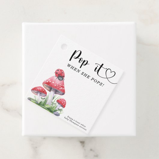 Wasserfarbenladybug - Pop es, wenn sie Pop Geschenkanhänger (Beispiel)