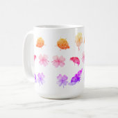 Wasserfarbenladybugs und vierblättrige Kleeblätter Kaffeetasse (Vorderseite Links)