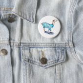 Wasserfarbenlama in blauem Pullover Button (Beispiel)