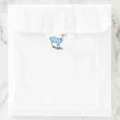 Wasserfarbenlama in blauem Pullover Stern-Aufkleber (Tasche)