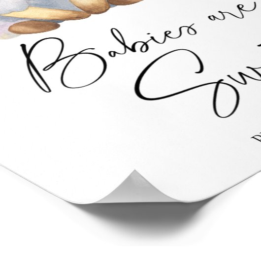 Wasserfarbenlamm - Säuglinge sind ein Süßposter Poster (Ecke)