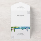 Wasserfarbenlampe Coastal Theme Hochzeit All In One Einladung (Außenbereich)