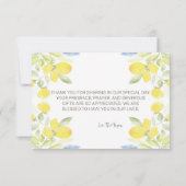 Wasserfarbenlampen Danke Karte (Rückseite)