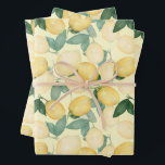 Wasserfarbenlampen Geschenkpapier Set<br><div class="desc">Elegante Aquarellfarben,  Zitronen und Grünpflanzen auf hellgelbem Hintergrund,  diese Blätter von Verpackungspapier sind Spaß für Geschenke für jeden Anlass. PASSENDE Artikel in unserem Geschäft.</div>