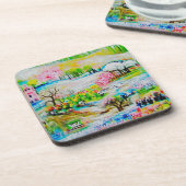 Wasserfarbenlandschaft 2 getränkeuntersetzer (Linke Seite)